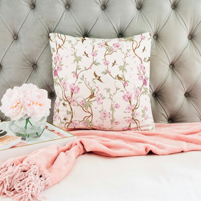 Almofada Vintage Chinoiserie Floral (Criador carregado)