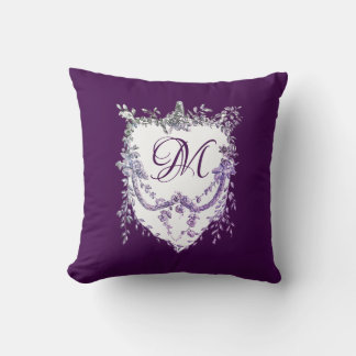 Almofada Vintage Chinoiserie purple monogram