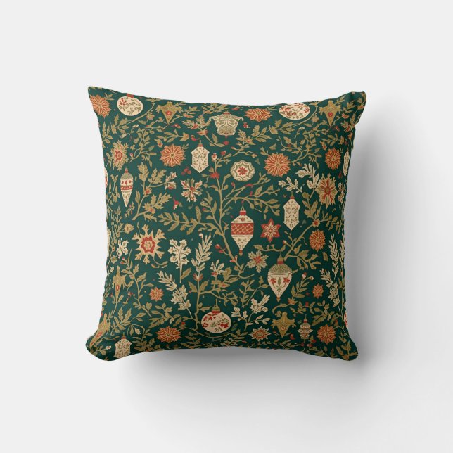 Almofada Vintage Christmas Pattern - Throw Pillow   (Frente)