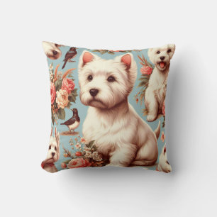Almofada Vintage Cute West Highland White Terrier