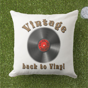 Almofada Vintage - De volta a Vinyl, o recorde voltou, Oldi