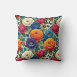 Almofada Vintage Decorativo Floral Russo Botânico