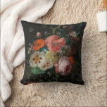 Almofada Vintage Dutch Master Still Life Rachel Ruysch<br><div class="desc">Step into the Dutch Golden Age with this masterfully restored reproduction of "Still Life with Flowers on a Marble Tabletop" (1716) by Rachel Ruysch. As one of the most celebrated floral painters in history, Ruysch was famous for her meticulous detail and dramatic, "moody" lighting. This piece features a lush, asymmetrical...</div>