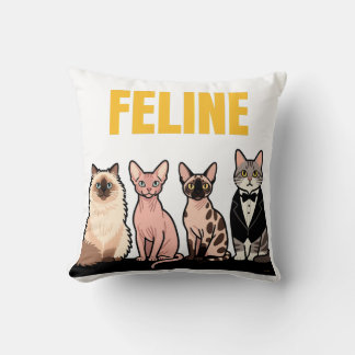 Almofada Vintage Feline Breeds