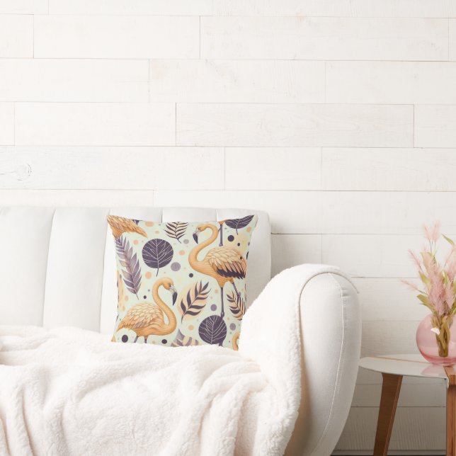 Almofada Vintage Flamingo Seamless (Sofá)