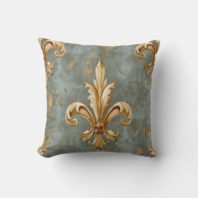 Almofada Vintage Fleur de Lis design (Frente)