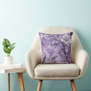 Almofada Vintage French Purple Toile Fleurie