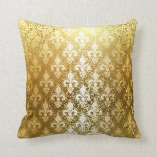 Almofada Vintage,gold,fleur de lis,antigo,vintage,chic,dive