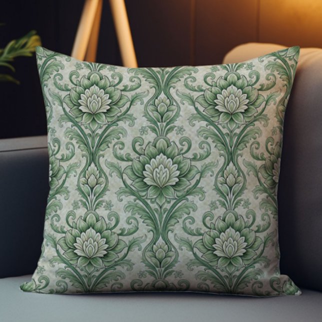 Almofada Vintage green botanical pattern (Criador carregado)