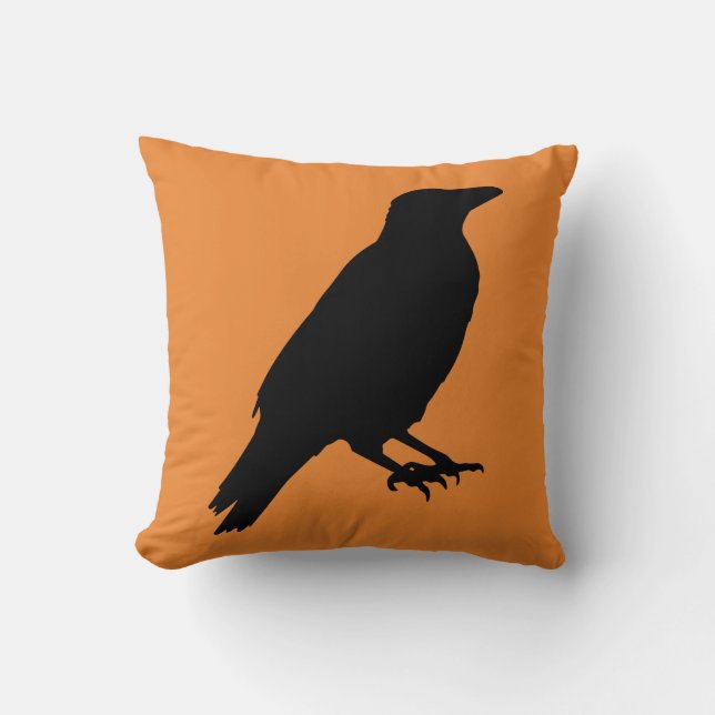 Almofada Vintage Halloween Crow (Frente)