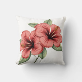 Almofada Vintage Hibiscus throw pillow