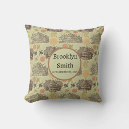 Almofada Vintage Honey Bumblebee Sage Personalizado