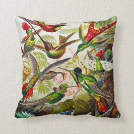 Almofada Vintage Hummingbird por Ernst Haeckel
