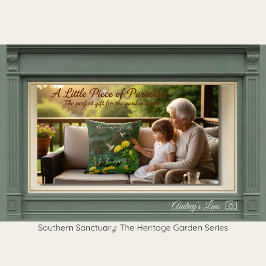 Almofada Vintage Hummingbird & Wildflower Botanical