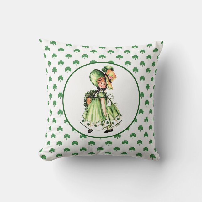 Almofada Vintage Irish Little Girl Gift (Frente)