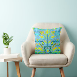 Almofada Vintage: Jardim Floral Art Nouveau