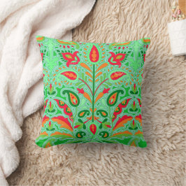 Almofada Vintage: Jardim Floral Art Nouveau