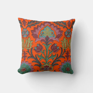 Almofada Vintage: Jardim floral de Nouveau da arte