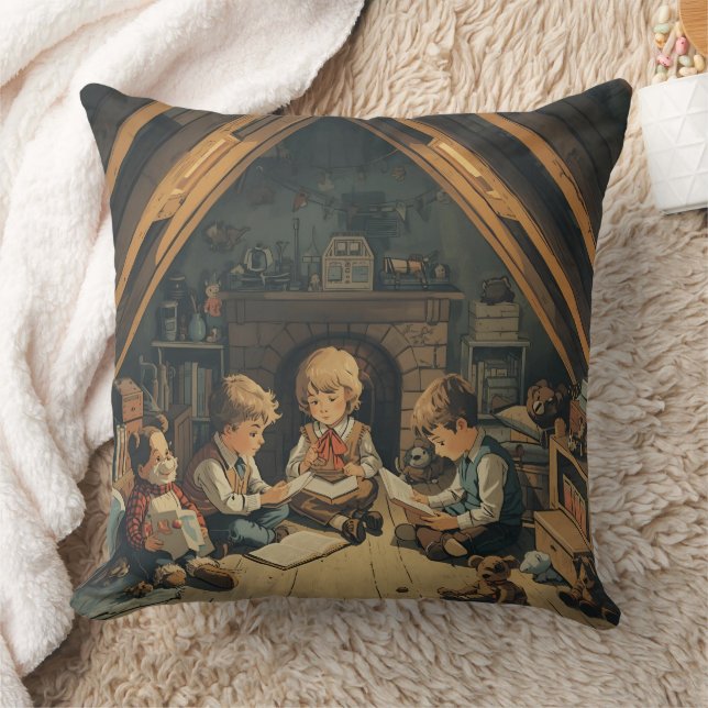 Almofada Vintage Kids Studying (Cobertor)