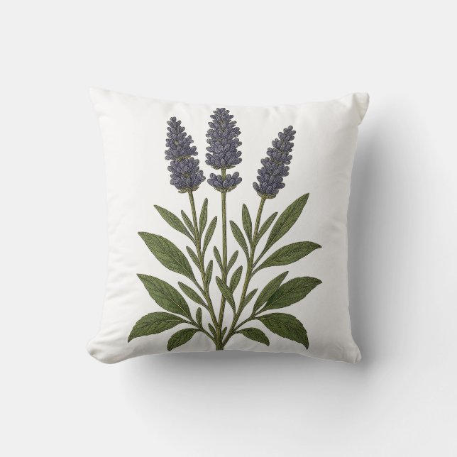Almofada Vintage Lavender throw pillow (Frente)