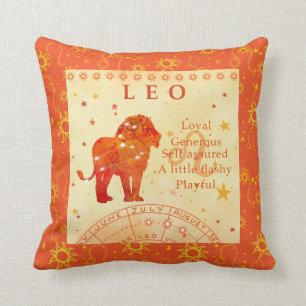 Almofada Vintage Leo Retro Zodiac