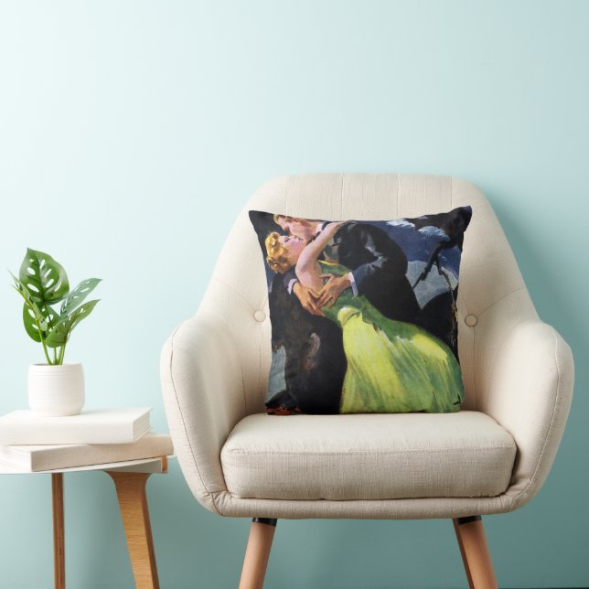 Almofada Vintage Love and Romance, Beijo Romântico (Cadeira)