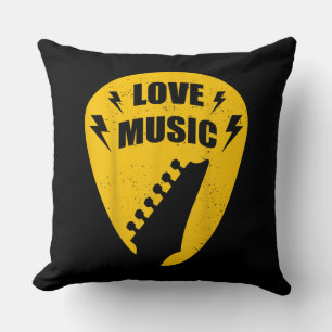 Almofada Vintage Love Guitar Music Lover Gift