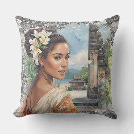 Almofada Vintage, Lovely Bali Women and Tropical Paradise