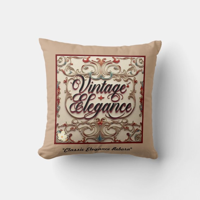 Almofada "Vintage Luxury Chic" (Frente)