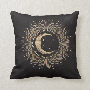 Almofada Vintage Man on Moon Stars Mandala