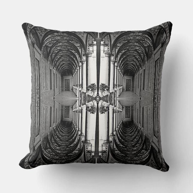 Almofada Vintage Mônaco Palácio do Príncipe Galeria Hércule (Frente)