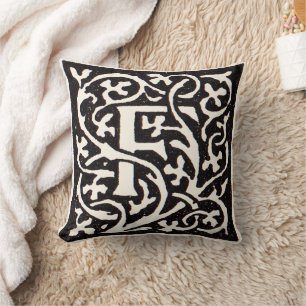 Almofada Vintage Monograma F Art Nouveau - Letra