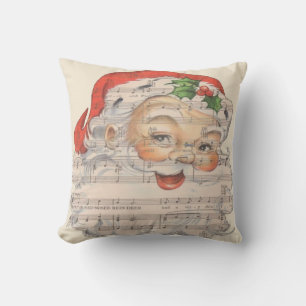 Almofada Vintage Musical Santa Claus