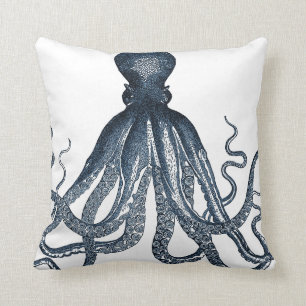Almofada Vintage náutico Kraken do polvo de Steampunk do