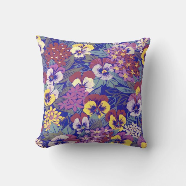 Almofada Vintage Pansy ~ Travesseiro/Cushion (Frente)