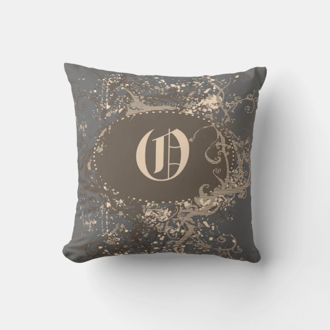 Almofada Vintage Pattern Monograma O (Frente)