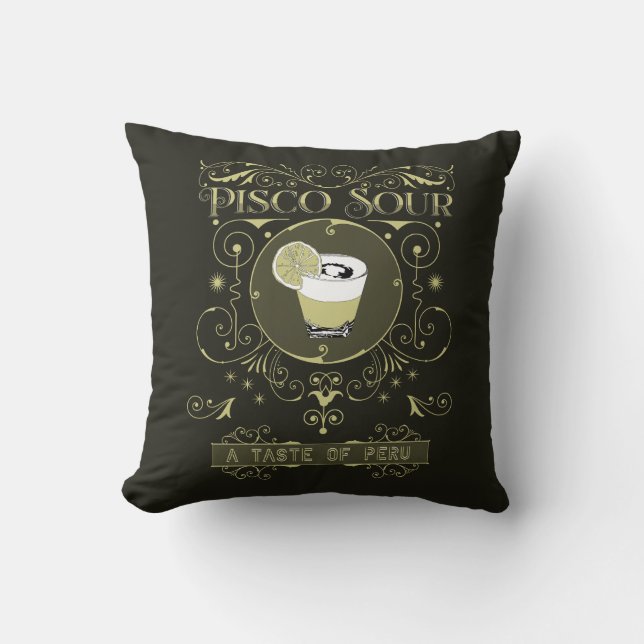 Almofada Vintage Pisco Sour (Frente)