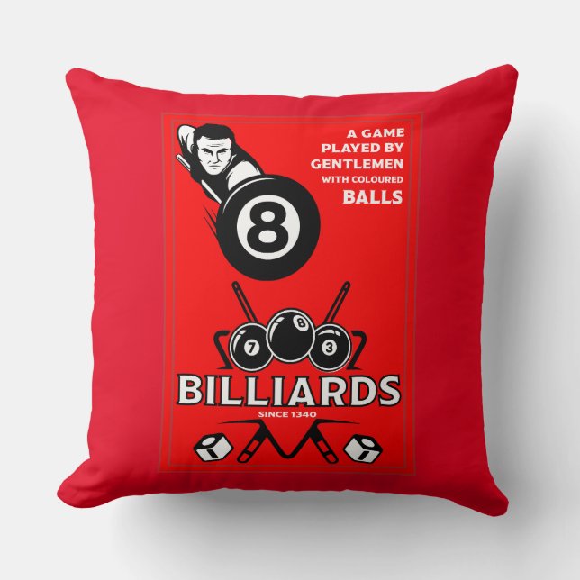 Almofada Vintage Pocket Billards (Frente)