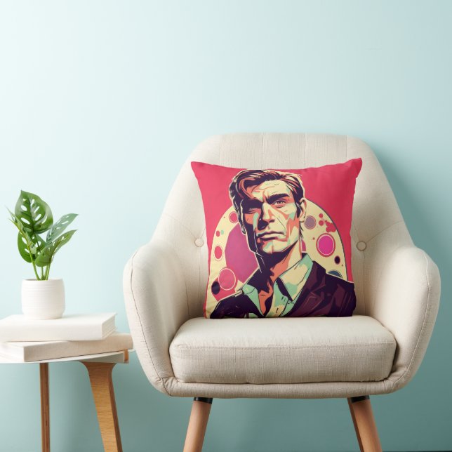 Almofada Vintage Pop Art Man (Cadeira)