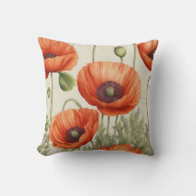 Vintage Poppies Elegance: Beleza Floral do Eterno