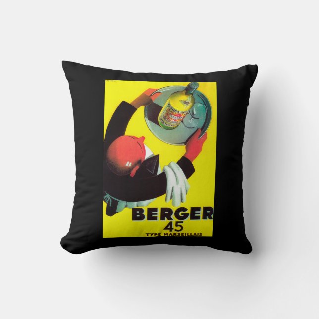 Almofada Vintage PosterEurope de Berger 45 (Frente)