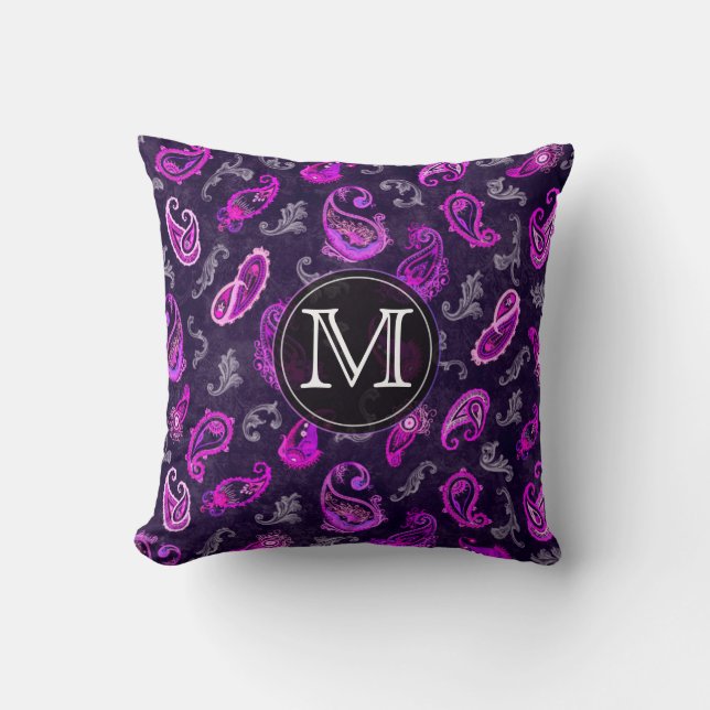 Almofada Vintage Purple Paisley (Frente)