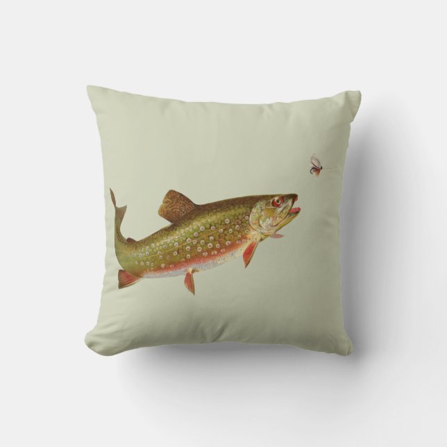 Almofada Vintage Rainbow Troubleshoot Fly Fisheries (Frente)