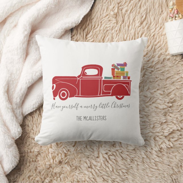 Almofada Vintage Red Christmas Truck (Cobertor)