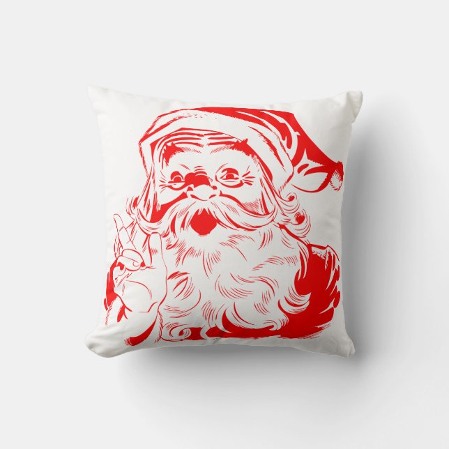 Almofada Vintage Red Merry Natal Papai Noel (Frente)