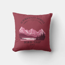 Almofada Vintage Red Mountain Lake Sunset