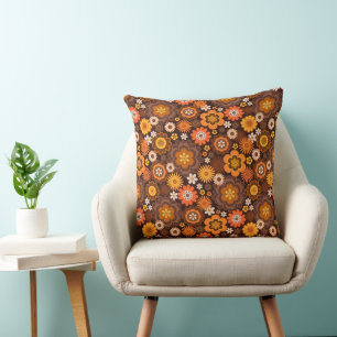 Almofada Vintage Retro 70s Groovy Floral
