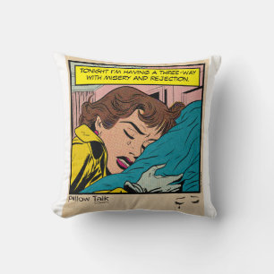 Almofada Vintage Retro Romance Comic Book Pane