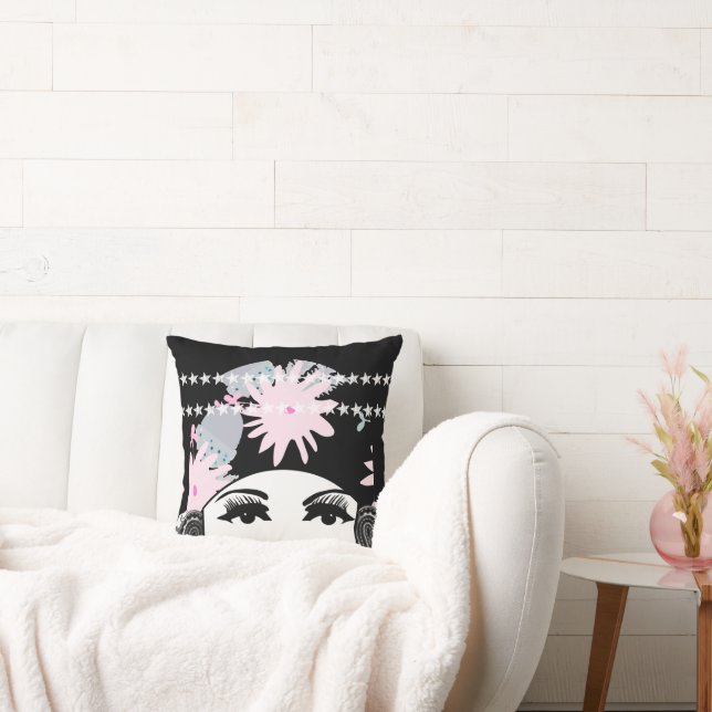 Almofada Vintage Roaring 20's Retrait Flapper Girl (Sofá)