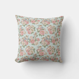 Almofada Vintage Rococo Revival Rose Garden Romantic 